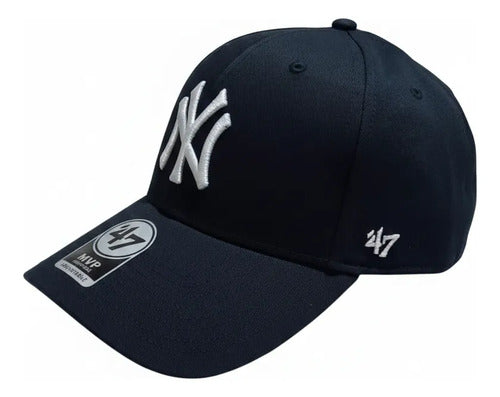 Gorra 47 Brand Raised Basic New York Yankees, Icónica Azul Marino Unitalla Lisa