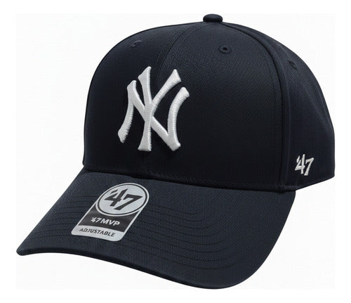Gorra 47 Brand Raised Basic New York Yankees, Icónica Azul Marino Unitalla Lisa