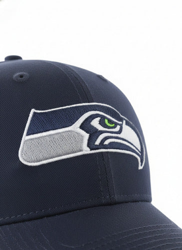 Gorra 47 Brand Branson Velcro Seattle Seahawks Azul Marino Unitalla Lisa