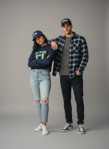 Gorra 47 Brand Branson Velcro Seattle Seahawks Azul Marino Unitalla Lisa