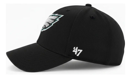 Gorra 47 Brand Philadelphia Eagles Clásica Nfl Negro Unitalla Lisa