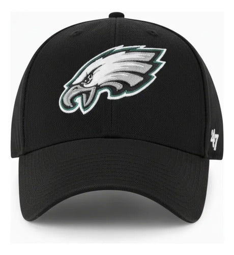 Gorra 47 Brand Philadelphia Eagles Clásica Nfl Negro Unitalla Lisa
