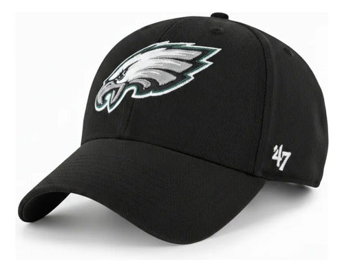 Gorra 47 Brand Philadelphia Eagles Clásica Nfl Negro Unitalla Lisa