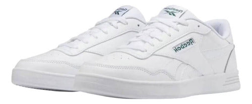 Tenis Reebok Court Advance Unisex 100010615 Diseño Moderno Blanco Lisa 27.5 Mx