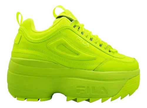 Tenis Fila Disruptor I I Wedge Dama 5fm00704700 Moda Actual Limón