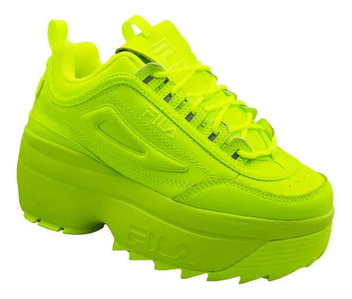 Tenis Fila Disruptor I I Wedge Dama 5fm00704700 Moda Actual Limón Lisa 25.5 Mx