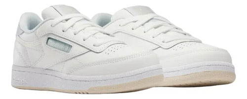 Tenis Reebok Club C Kids 100070182 Lo Más Cool De La Moda Blanco Lisa 21.5 Mx