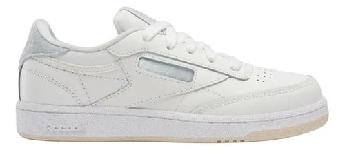 Tenis Reebok Club C Kids 100070182 Lo Más Cool De La Moda Blanco Lisa 21.5 Mx