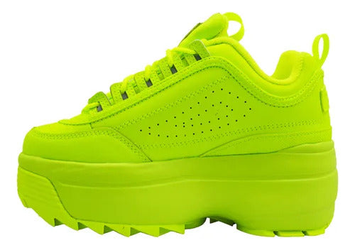 Tenis Fila Disruptor I I Wedge Dama 5fm00704700 Moda Actual Limón Lisa 26 Mx