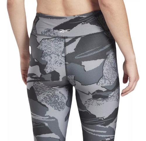 Leggings Reebok Wor Aup Capri Gris H65618 Original Moda Gris Geométrica Xs