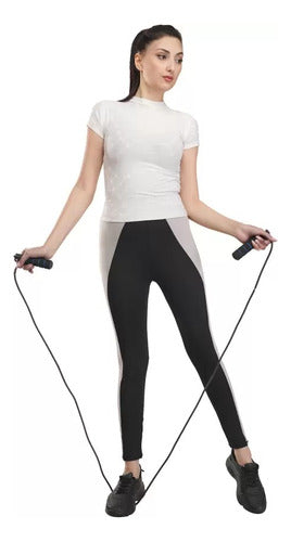 Leggings Reebok Original Moda Negro/beige Geométrico