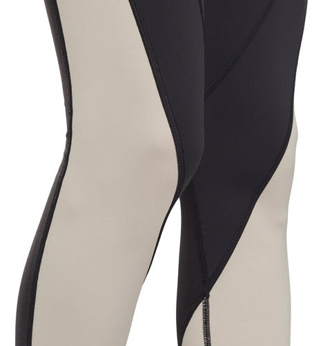 Leggings Reebok Original Moda Negro/beige Geométrico