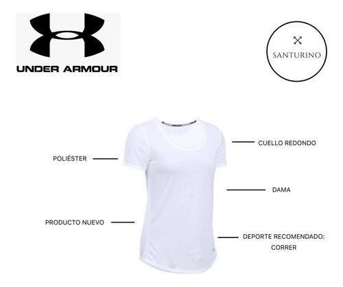Playera Dama Under Armour Threadborne Streaker 1271517500 Lavanda Liso Ch