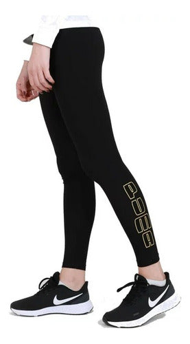 Leggings Puma Holiday 58955201 Comodo Original. Negro Lisa Xs