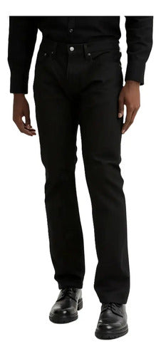 Pantalón Levis® 514 Slim Straight Caballero 005140730 Moda Negro Lisa 33-30