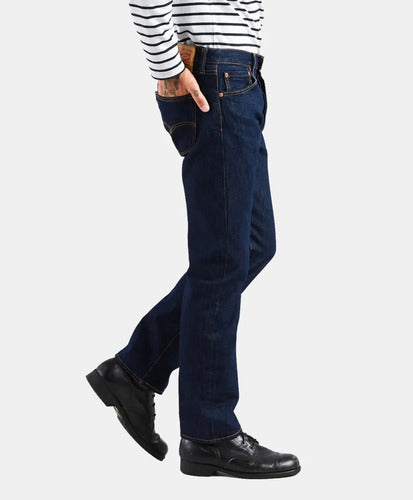 Pantalón Levis® 501 Fit Original Caballero 005010115 Moderno Azul Oscuro Liso 32-32