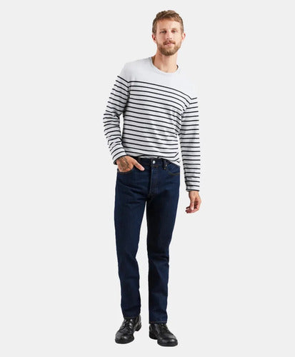 Pantalón Levis® 501 Fit Original Caballero 005010115 Moderno Azul Oscuro Liso 32-32