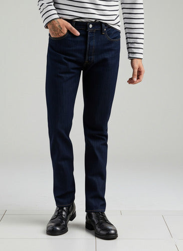 Pantalón Levis® 501 Fit Original Caballero 005010115 Moderno Azul Oscuro Liso 32-32