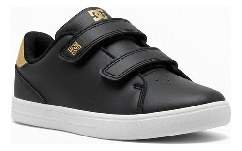 Tenis Dc Shoes Notch Sn V Mx G Shoe Infantil Adgs100094205 Negro/dorado Lisa 16.5 Mx