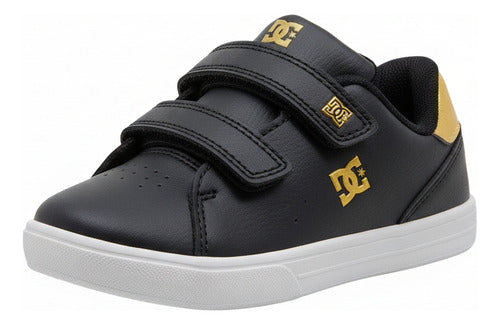 Tenis Dc Shoes Notch Sn V Mx G Shoe Infantil Adgs100094205 Negro/dorado Lisa 16.5 Mx