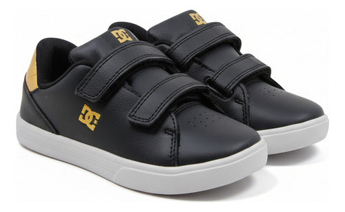 Tenis Dc Shoes Notch Sn V Mx G Shoe Infantil Adgs100094205 Negro/dorado Lisa 16.5 Mx