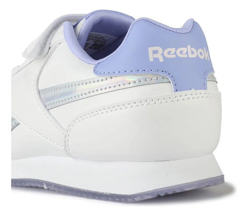 Tenis Reebok Royal Cl Jog 3.0 1v Niña 100074587 Moderno Blanco/violeta Lisa 20 Mx