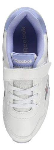 Tenis Reebok Royal Cl Jog 3.0 1v Niña 100074587 Moderno Blanco/violeta Lisa 20 Mx