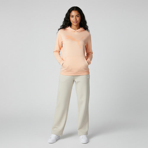 Sudadera Puma Urban Sports Big Cat Dama 59404563 Uso Diario M Melón Lisa