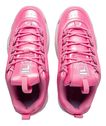 Tenis Fila Disruptor I I Premium Metallic 5xm02365668 Moda Rosa Chicle Lisa 23 Mx