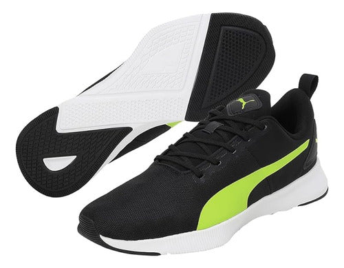 Tenis Puma Flyer Runner Mesh Caballero 19534314 Rendimiento Negro/verde Limón Lisa 28 Mx
