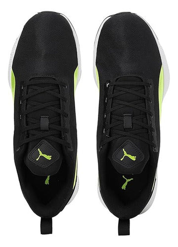 Tenis Puma Flyer Runner Mesh Caballero 19534314 Rendimiento Negro/verde Limón Lisa 28 Mx