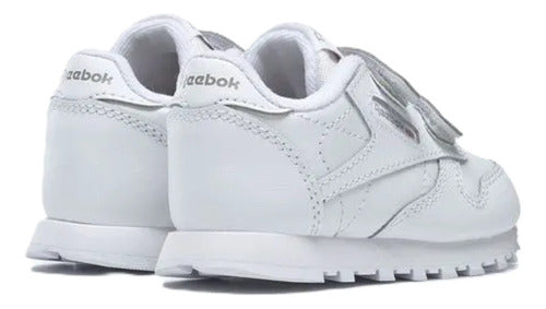 Tenis Reebok Classic Leather 2v Kids Unisex 100010355 Confortable Ajustable Blanco Lisa 13 Mx