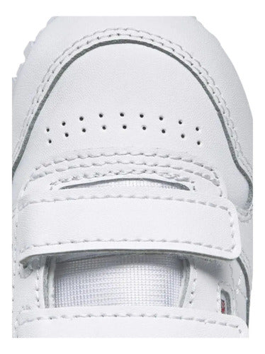 Tenis Reebok Classic Leather 2v Kids Unisex 100010355 Confortable Ajustable Blanco Lisa 13 Mx