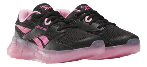 Tenis Reebok Zig N Glow 2 Elastic Lace Niña 100209239  Suavidad Y Amortiguación Negro Lisa 17 Mx
