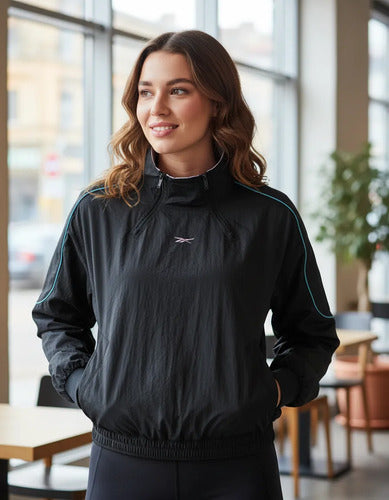 Chamarra Reebok Cl Heritage Coverup Dama Hg1176 En Tendencia Negro Xs Lisa