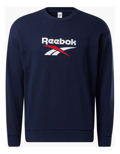 Sudadera Reebok Cl F Vector Crew Caballero Gs9127 Original Xl Azul Marino
