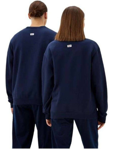 Sudadera Reebok Cl Court Sport Crew Unisex 100075553 Moda M Azul Lisa