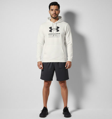 Sudadera Under Armour Rival Terry Graphic Hood-w 1386047112 S Blanco Lisa
