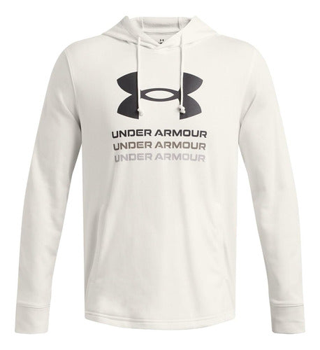 Sudadera Under Armour Rival Terry Graphic Hood-w 1386047112 S Blanco Lisa