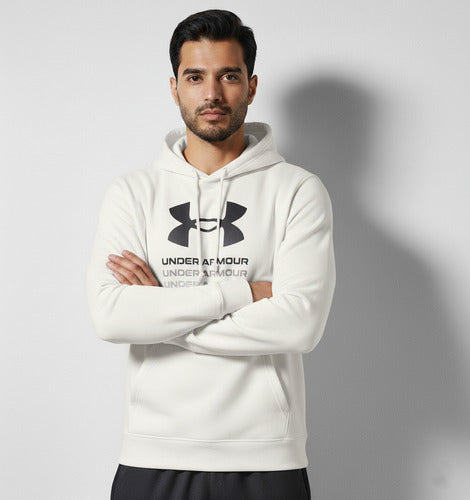 Sudadera Under Armour Rival Terry Graphic Hood-w 1386047112 S Blanco Lisa