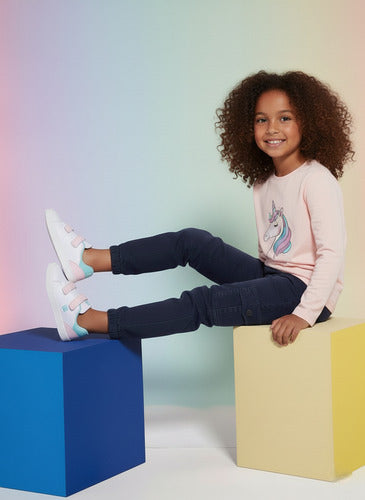 Tenis Dc Shoes Notch Sn V Mx  Shoe Xwbn Niña Adgs100094xwbn Blanco Lisa 18 Mx
