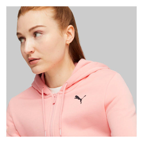 Conjunto Puma Classic Hooded Tracksuit Dama 62263763 Deporte Negro/rosa Lisa Xxs