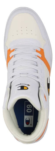 Tenis Bota Champion Court Hi Caballero Cas10286m Blanco/amar Blanco Lisa 26 Mx