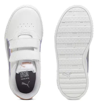 Tenis Puma Carina 2.0 V Inf Kids 38931820 Casual Confortable Blanco Lisa 11 Mx