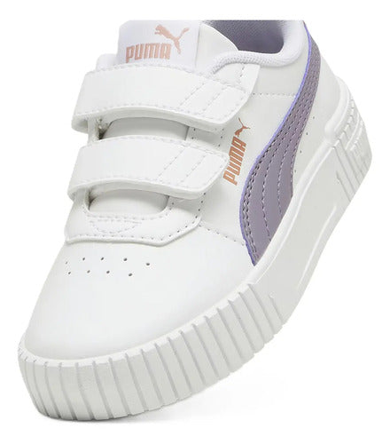 Tenis Puma Carina 2.0 V Inf Kids 38931820 Casual Confortable Blanco Lisa 11 Mx