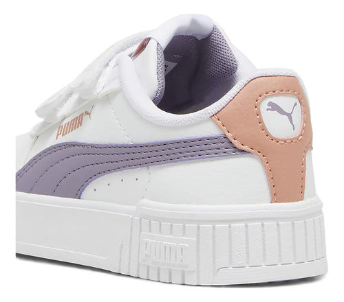 Tenis Puma Carina 2.0 V Inf Kids 38931820 Casual Confortable Blanco Lisa 11 Mx