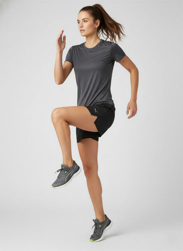 Short Puma Run Ultraweave Split Short Dama 52339801 Original Negro Lisa Xl