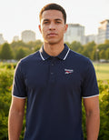 Playera Polo Identity Small Logo Caballero 100073032 Orig Azul Marino S Lisa