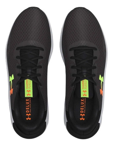 Tenis Under Armour Charged Pursuit 3 3024878100 Deportivo Ligero Original Negro Lisa 30 Mx