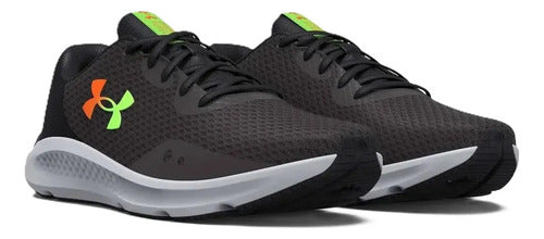 Tenis Under Armour Charged Pursuit 3 3024878100 Deportivo Ligero Original Negro Lisa 30 Mx